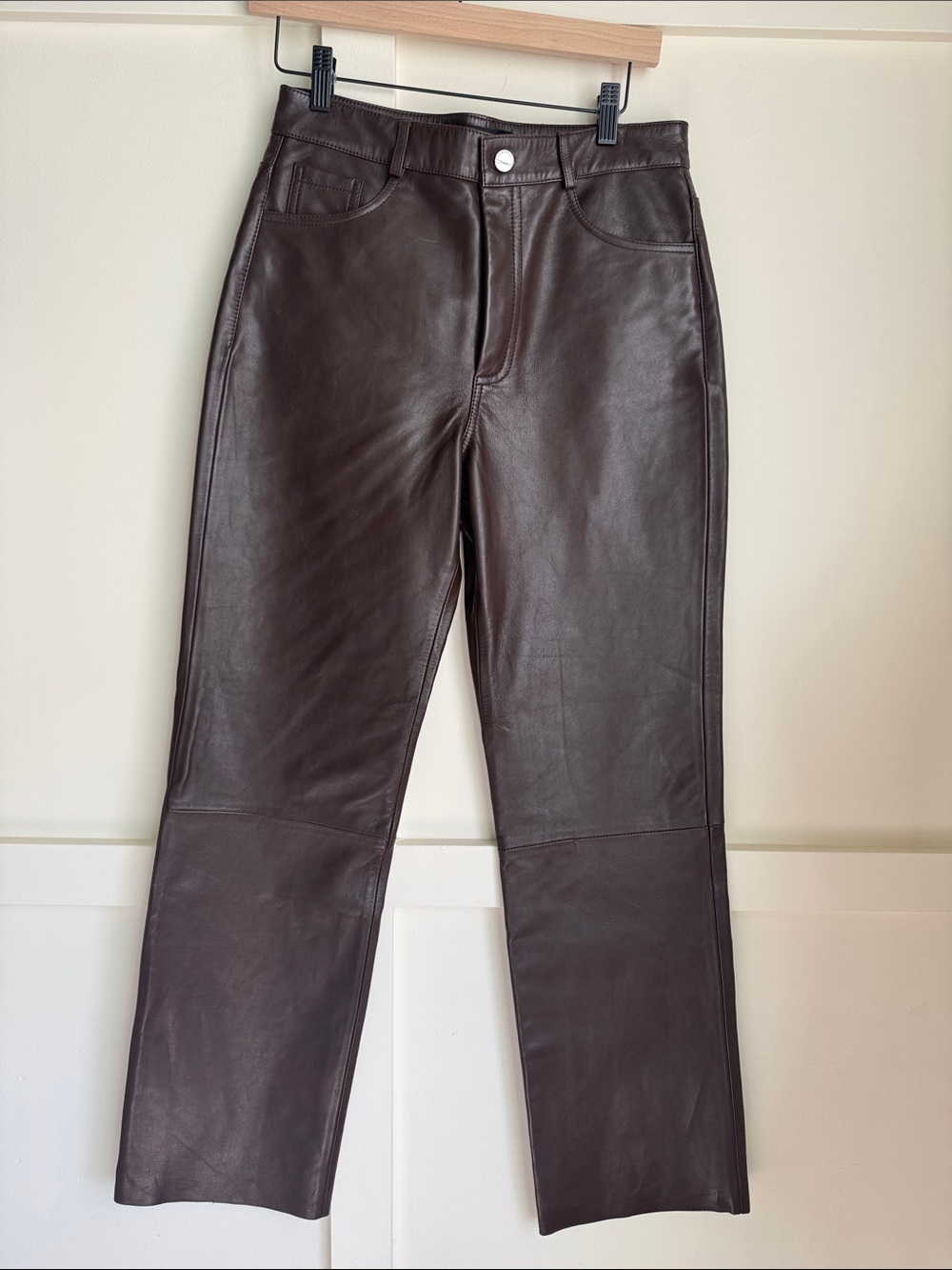 Lamarque Dark Brown Leather Pants